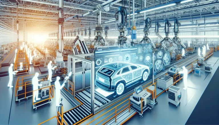 Diagrama de red PROFINET para conectividad OT/IT en una línea de ensamblaje automotriz.